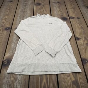 Travis Mathew Mens Quarter Zip Pullover Long Sleeve Golf Shirt Gray Size L